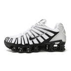 Nike Shox TL Sneakers in White and Red