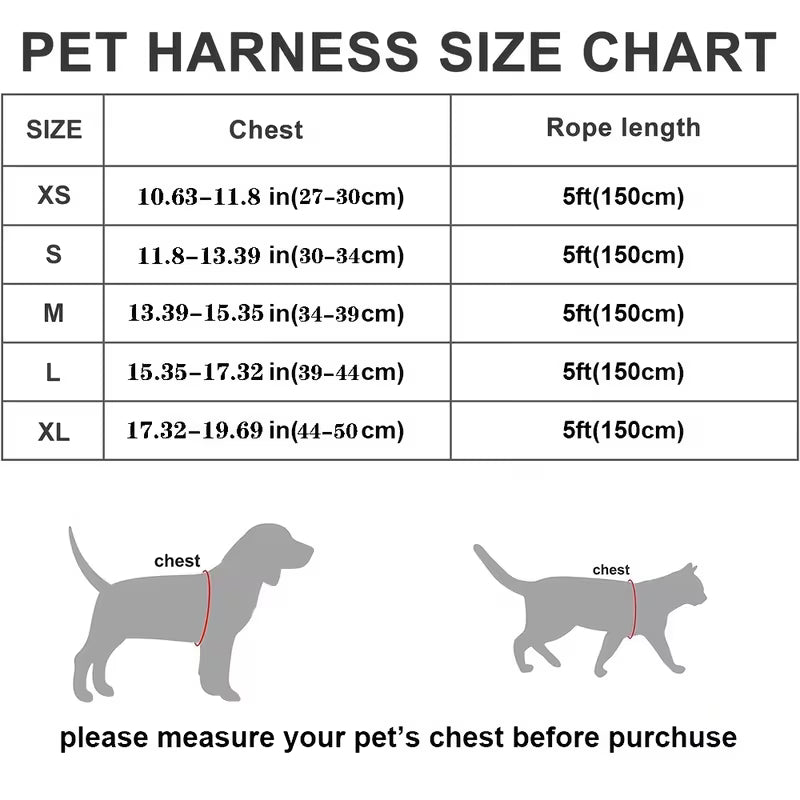 Step-In Dog Harness & Leash Set – Lightweight Reflective Mesh Vest for Small Dogs & Puppies