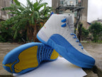 Jordan Air Jordan 12 White and Blue High-Top Sneakers