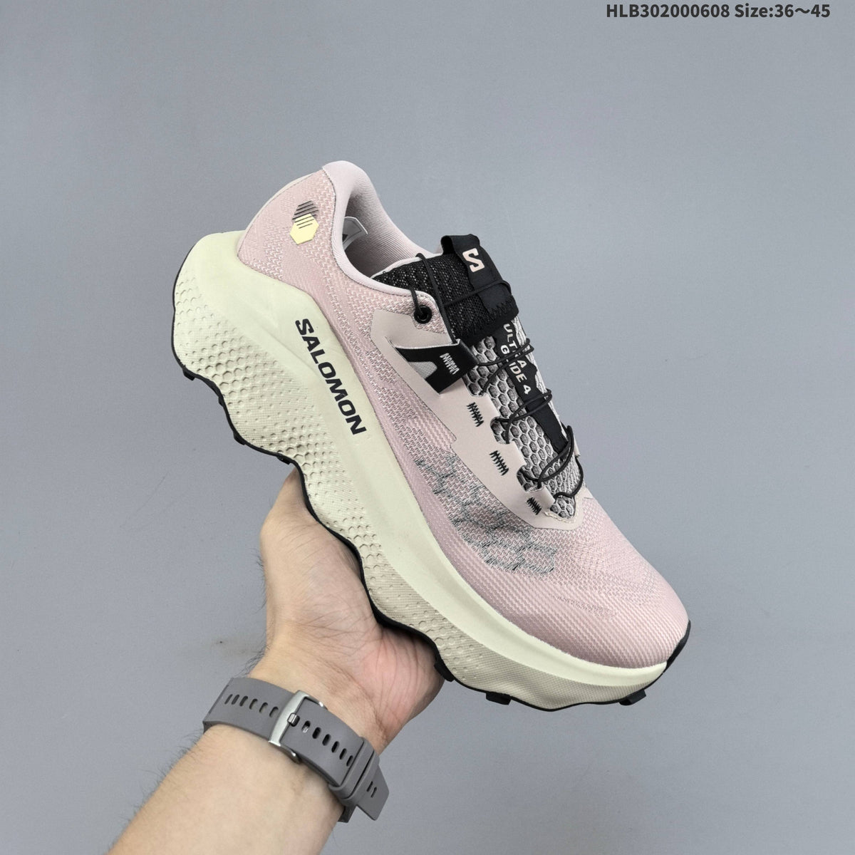 Salomon Ultra Glide 4 Trail Running Shoes, Pink and Cream