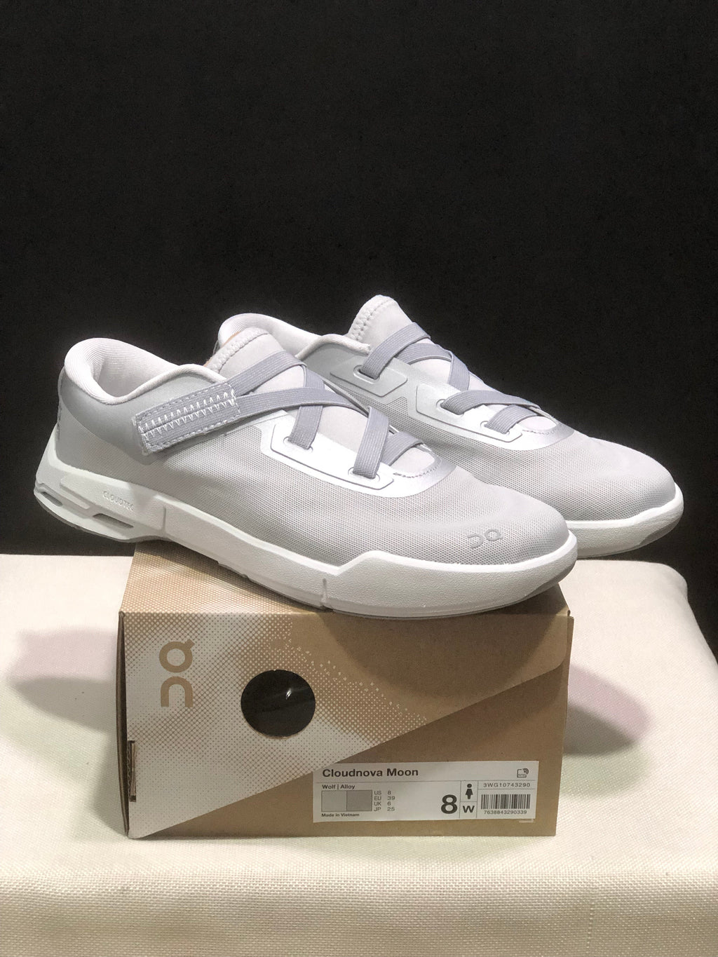 On Cloudnova Moon Sneakers in White and Gray