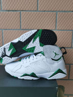 Jordan 7 Retro Sneakers in Wheat, White and Green