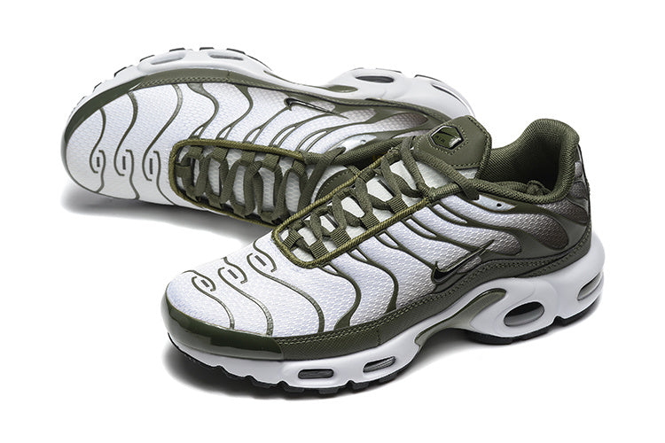 Nike Air Max Plus Sneakers in Silver and Olive