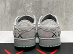 Jordan 1 Low Cool Grey Sneakers with Mint Green Sole