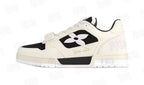 Louis Vuitton-Style Low-Top Sneakers with Strap Closure