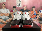 Jordan White Black Red Basketball Sneakers