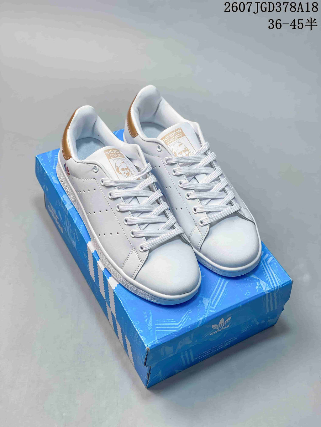 Adidas Stan Smith White Gold Sneakers 711280WYQ