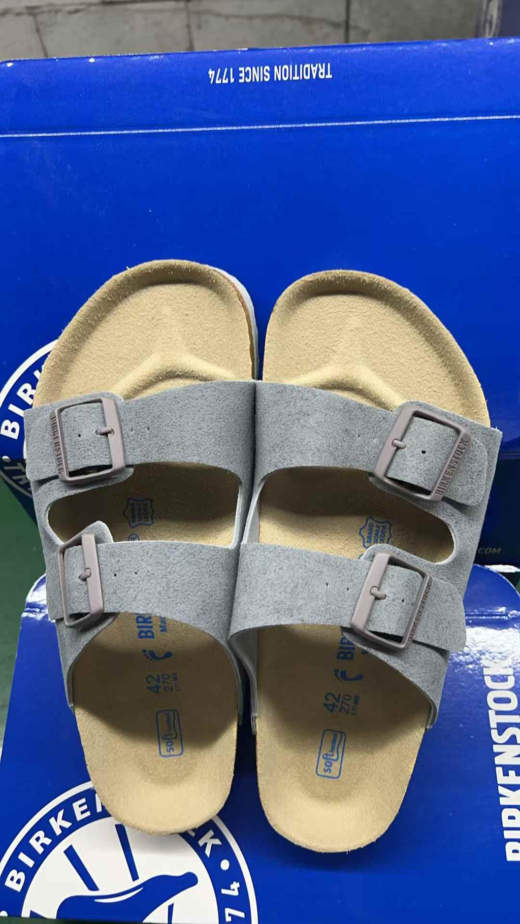 Birkenstock Arizona Suede Two-Strap Sandals