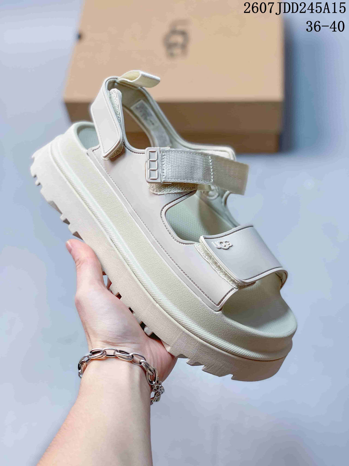 UGG GoldenGlow Women's Platform Sandals in White