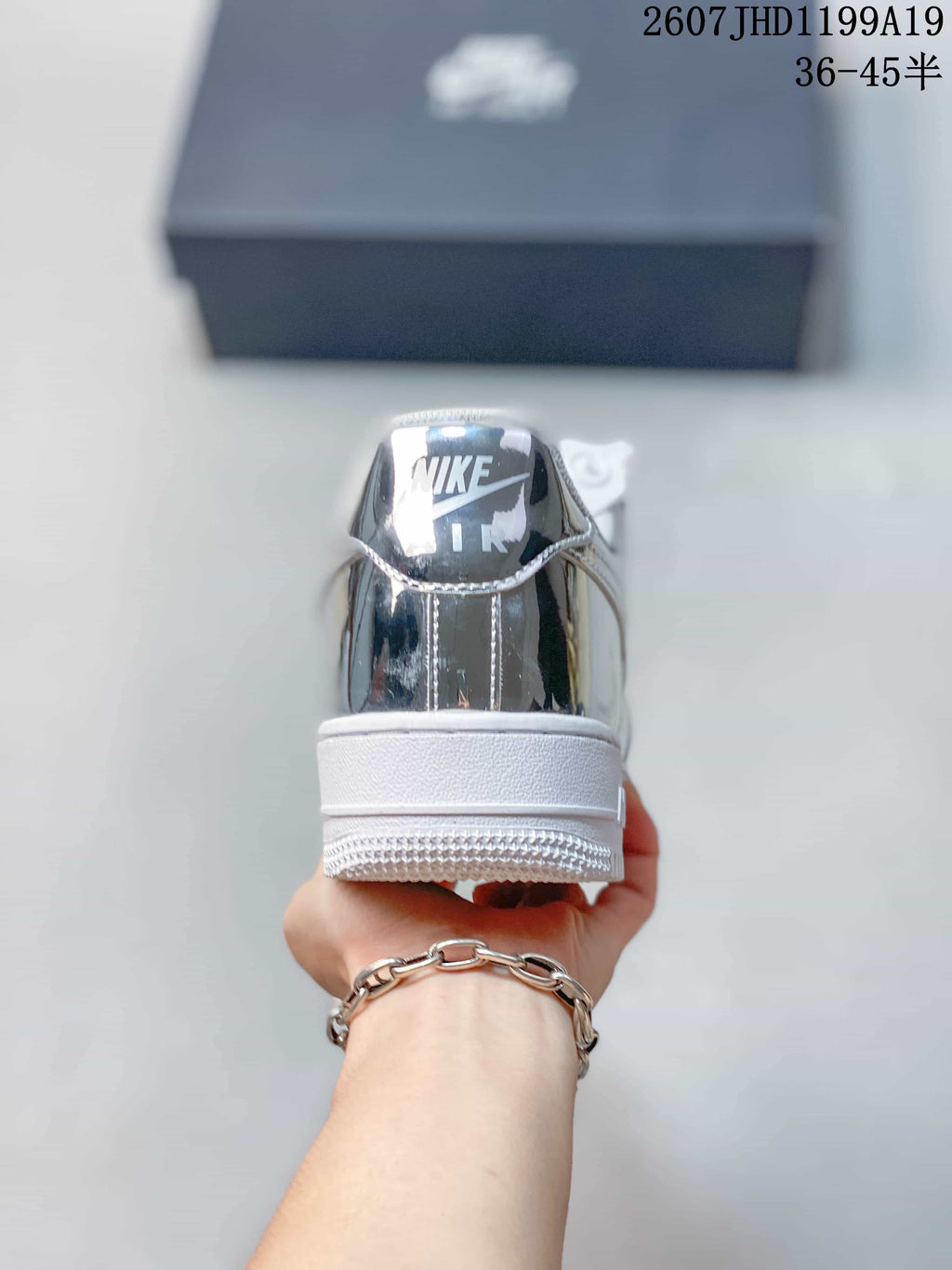 Nike Air Force 1 '07 Low Metallic Silver Sneakers