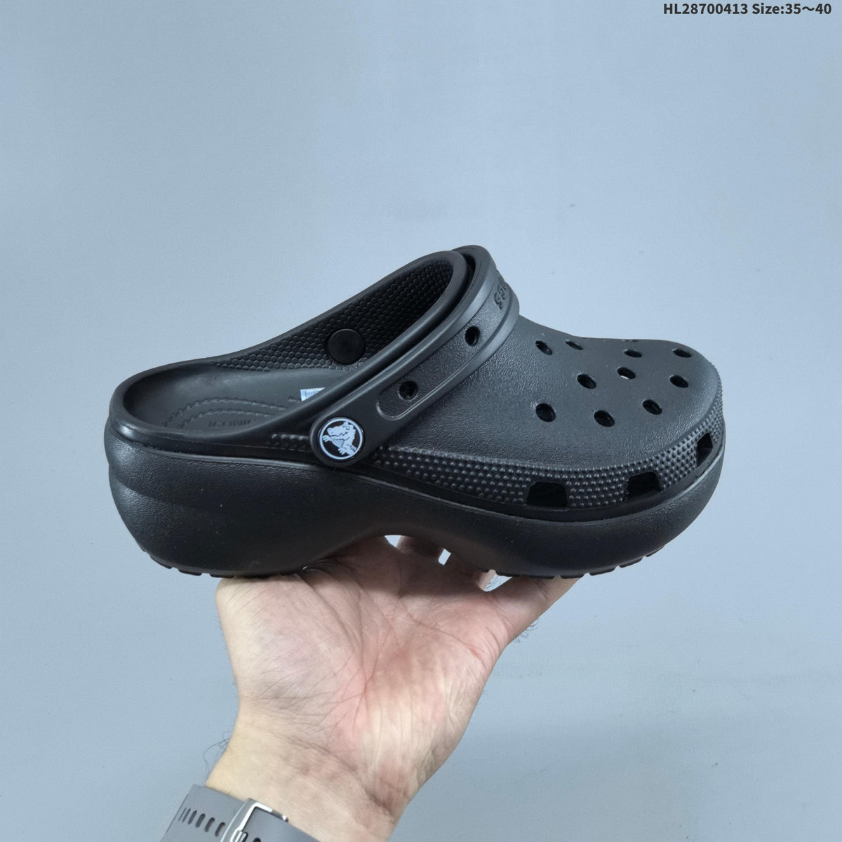 Crocs Classic Clog Platform in White and Black