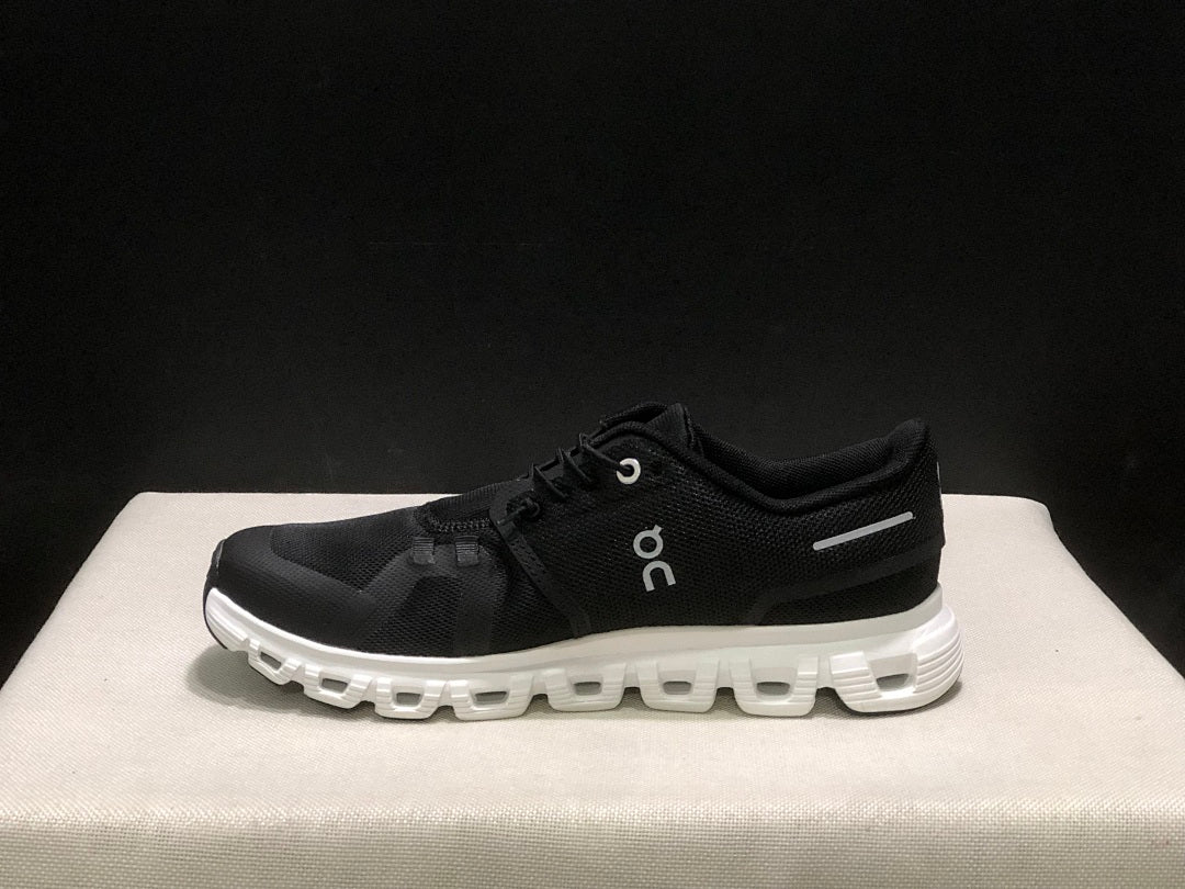 On Cloud 6 Black White Running Sneakers