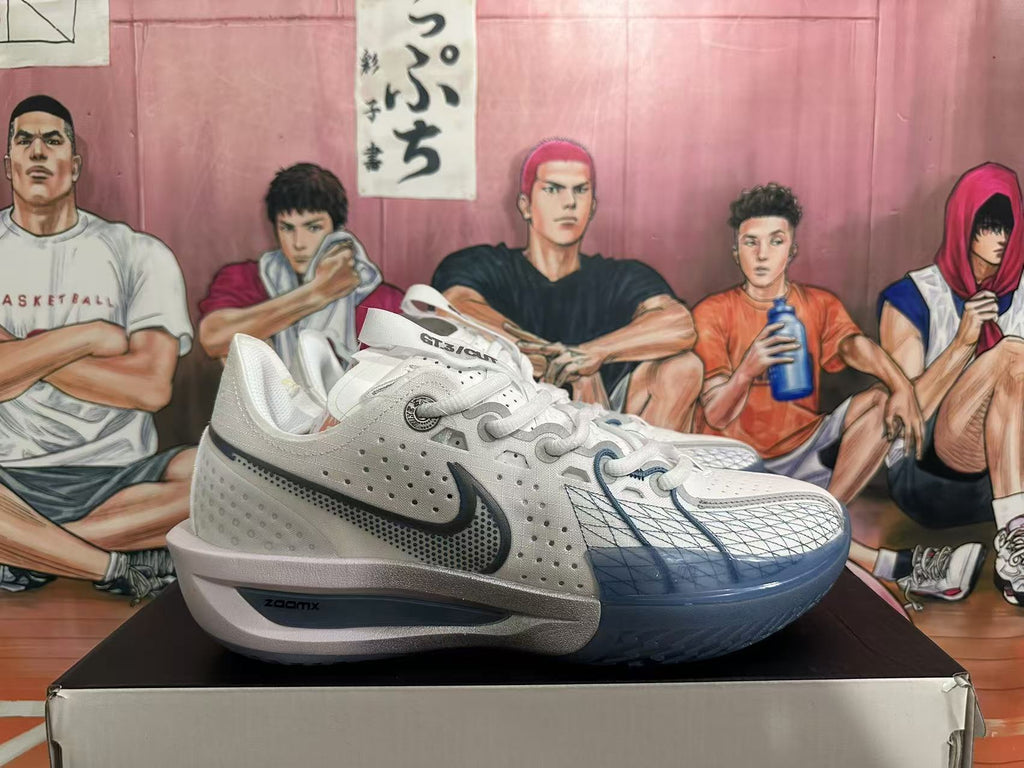 Nike GT Cut 3 Basketball Shoes White and Blue