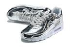 Nike Air Max 90 Sneakers in Silver and White