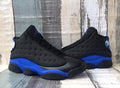 Jordan 13 Black and Royal Blue Sneakers