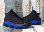 Jordan 13 Black and Royal Blue Sneakers