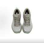 HOKA Bondi 8 Sneakers in Green and Silver