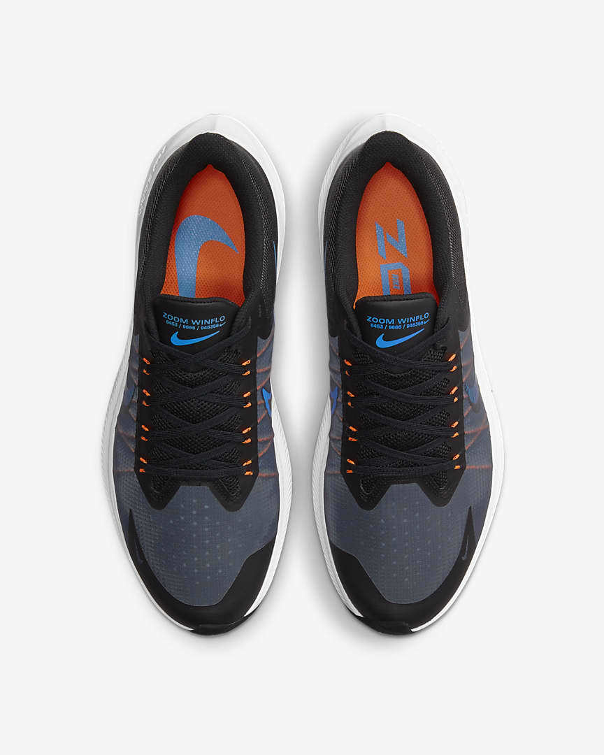 Nike Zoom Winflo 8 Running Shoes, Black Blue CW3419-007