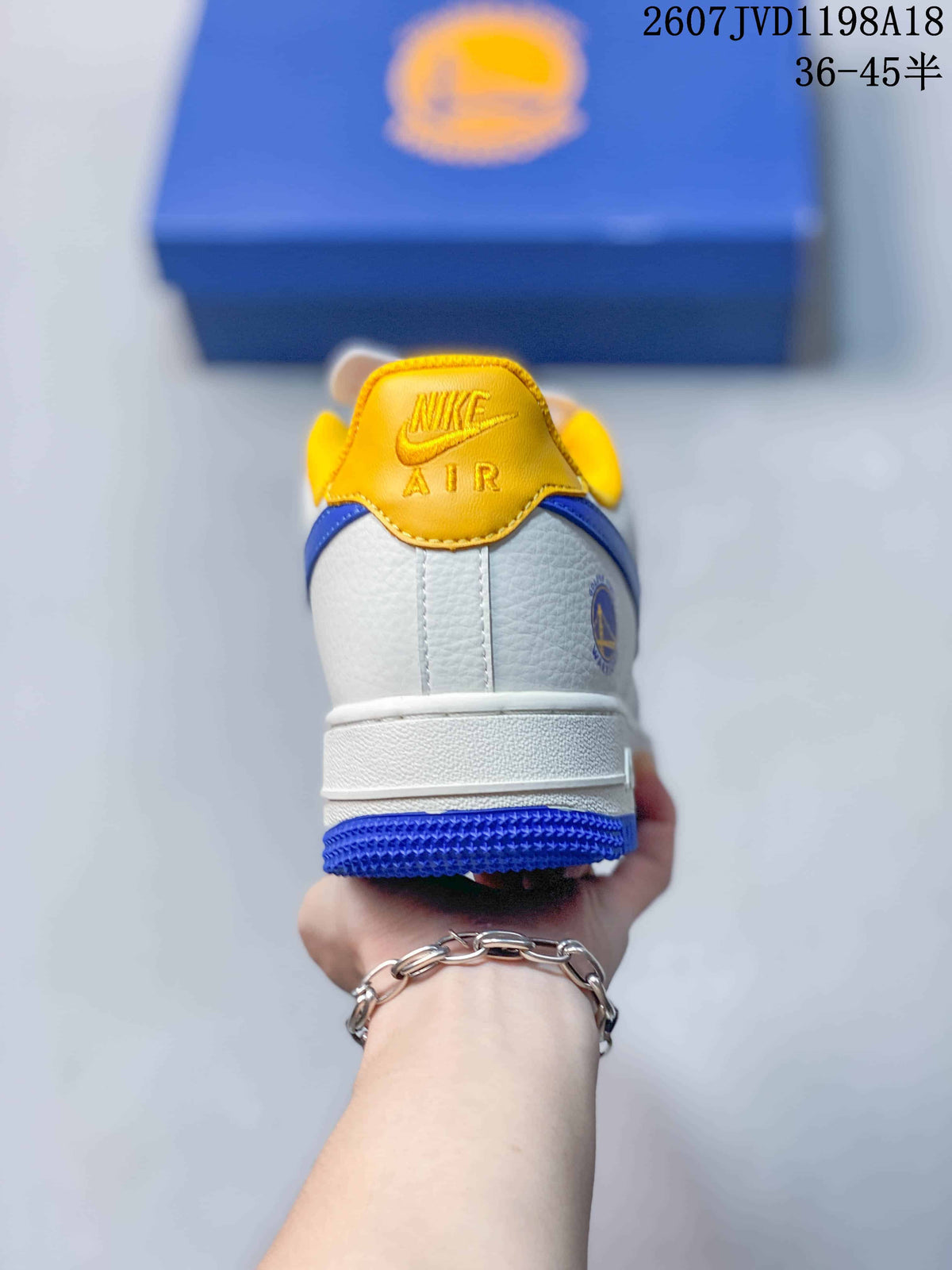 Nike Air Force 1 '07 Low White Blue Yellow Sneakers