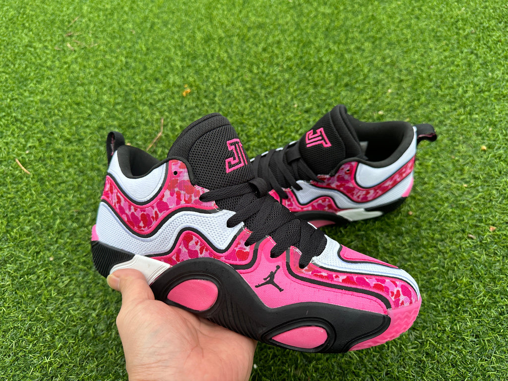 Jordan Tatum 2 Basketball Shoes in Black, White & Pink