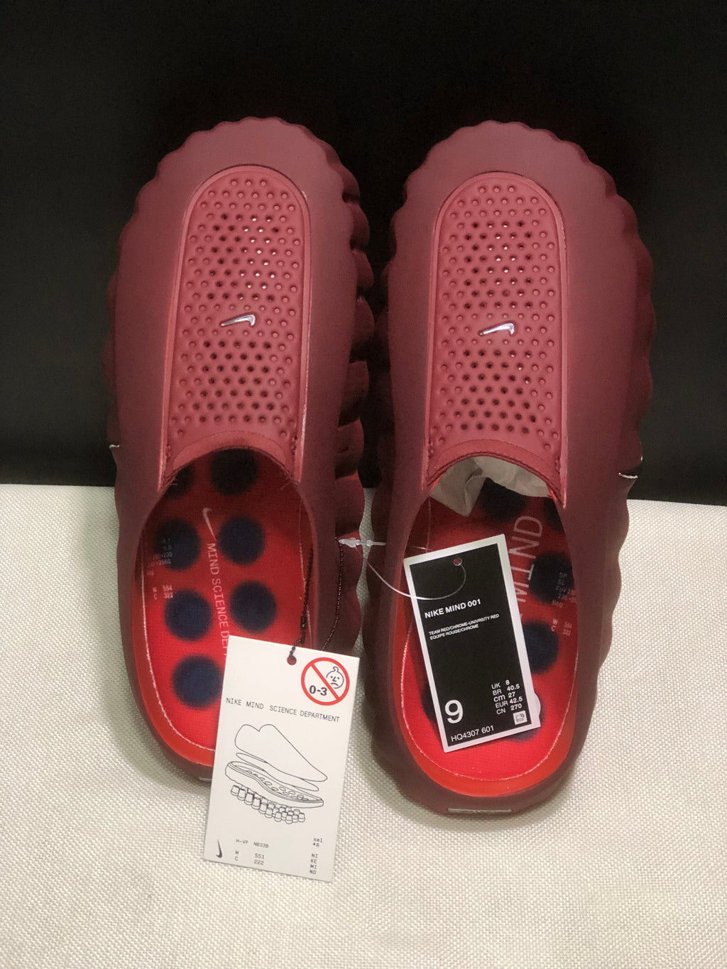 Nike Mind 001 Recovery Slides HQ4307-601 Red