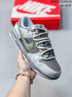 Nike Dunk Low Custom Gray Green Graffiti Sneakers