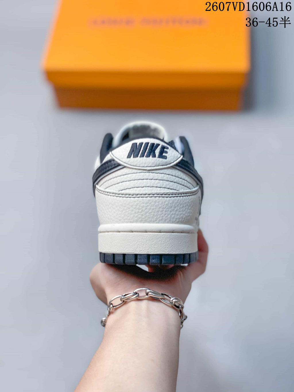 Nike SB Dunk Low LV Monogram White and Navy Sneakers