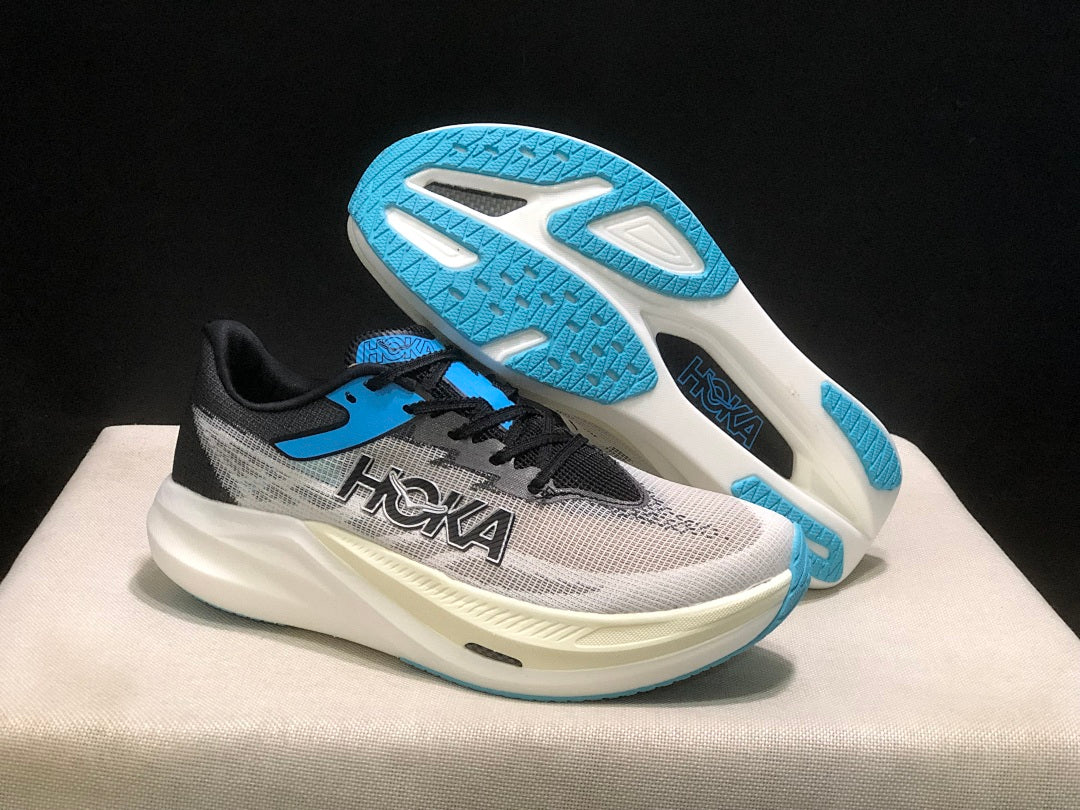 HOKA Rocket X 3 Running Shoes – White, Black and Blue