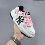 MLB Chunky Liner Low-Top Sneakers, White and Pink