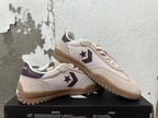 Converse Trainer-Style Sneakers in Cream and Plum