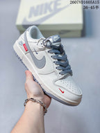 Nike SB Dunk Low LV-Pattern White Grey Sneakers