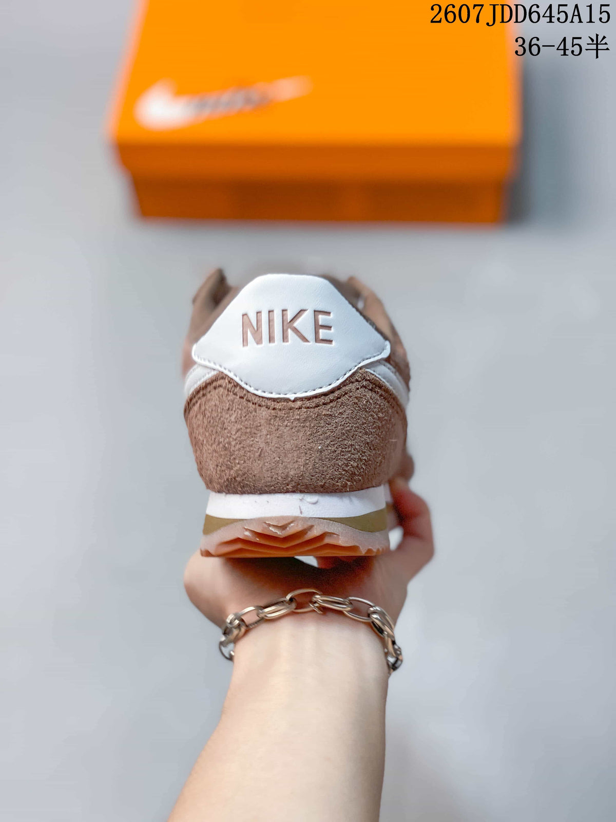 Nike Classic Cortez Nylon Sneakers Brown White 711050IPI