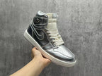 Jordan 1 High Metallic Silver Sneakers