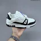 Louis Vuitton Low-Top Sneakers in White with Floral or Black Trim
