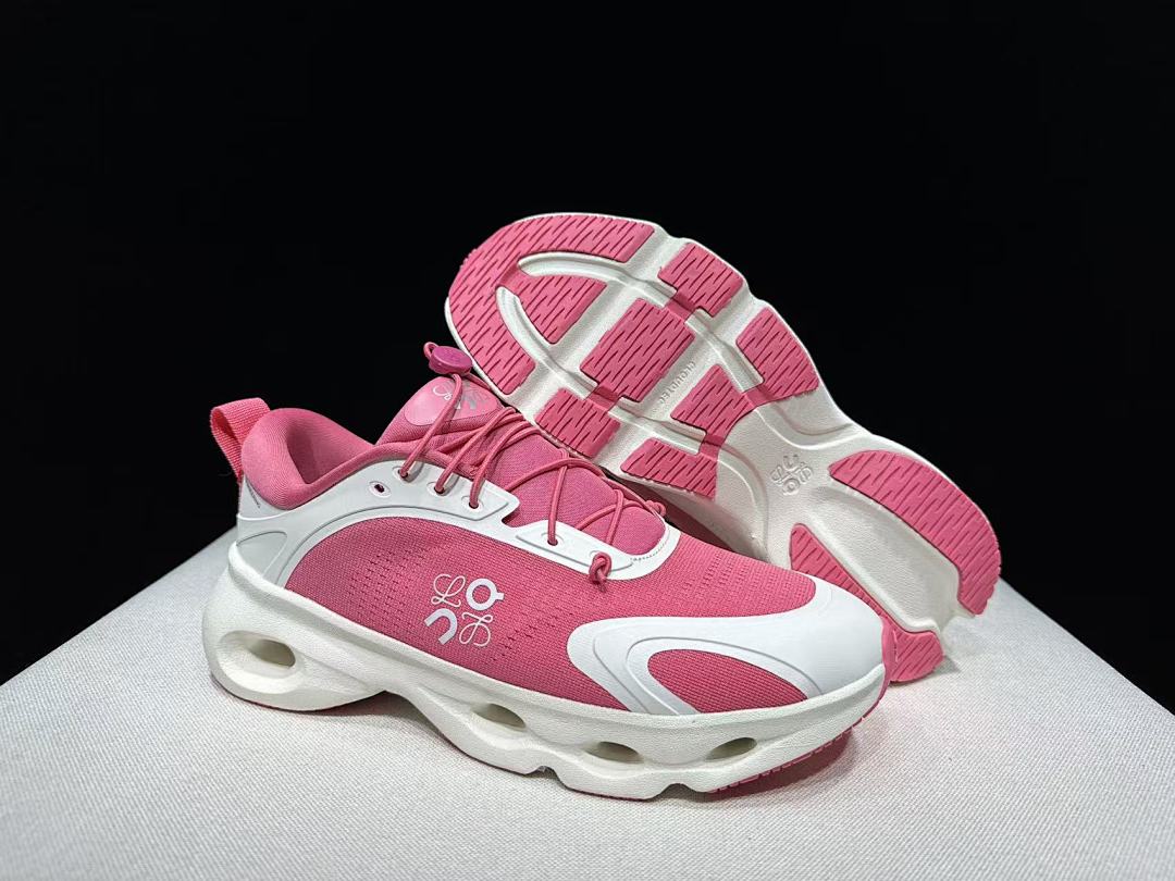On x LOEWE Cloudventure 3.0 Sneakers White Peach Red
