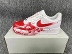 Nike Air Force 1 Low White Red Splatter Sneakers DD8959-100