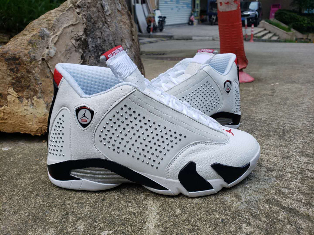 Air Jordan 14 Supreme-Style Sneakers in Black and Blue