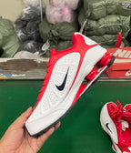 Nike Shox R4 Red and White Sneakers
