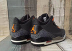 Jordan 3 Grey and Orange Men's Sneakers