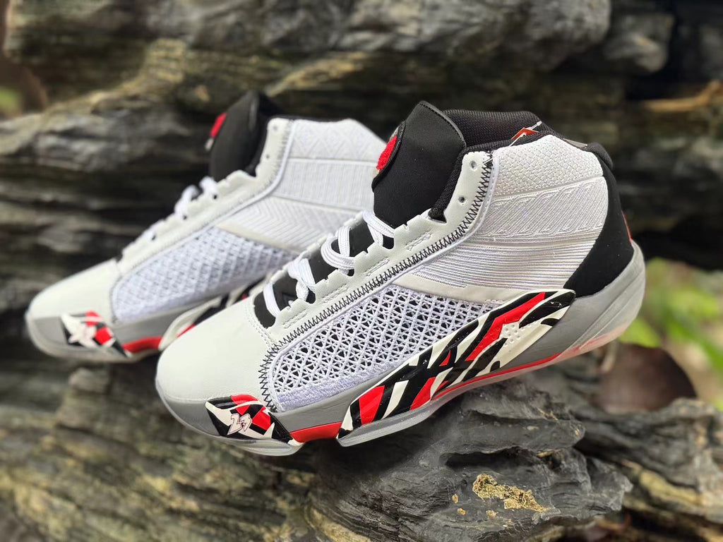 Jordan XXXVIII Basketball Shoes White Black Red