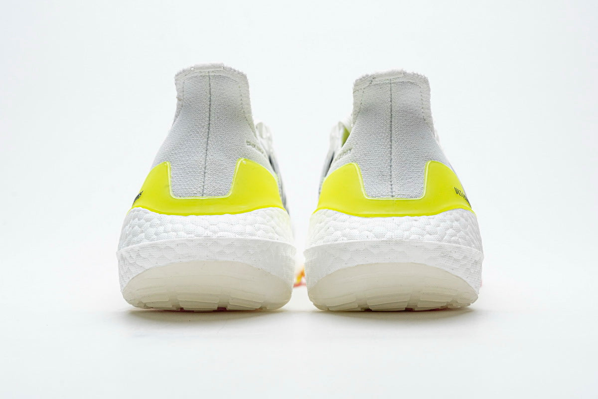 Adidas Ultraboost 21 Running Shoes FY0377 White Yellow
