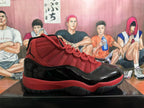 Jordan 11 High-Top Sneakers Black and Red