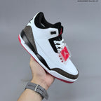 Air Jordan 3 OG World's Best Dad White Black Red Sneakers