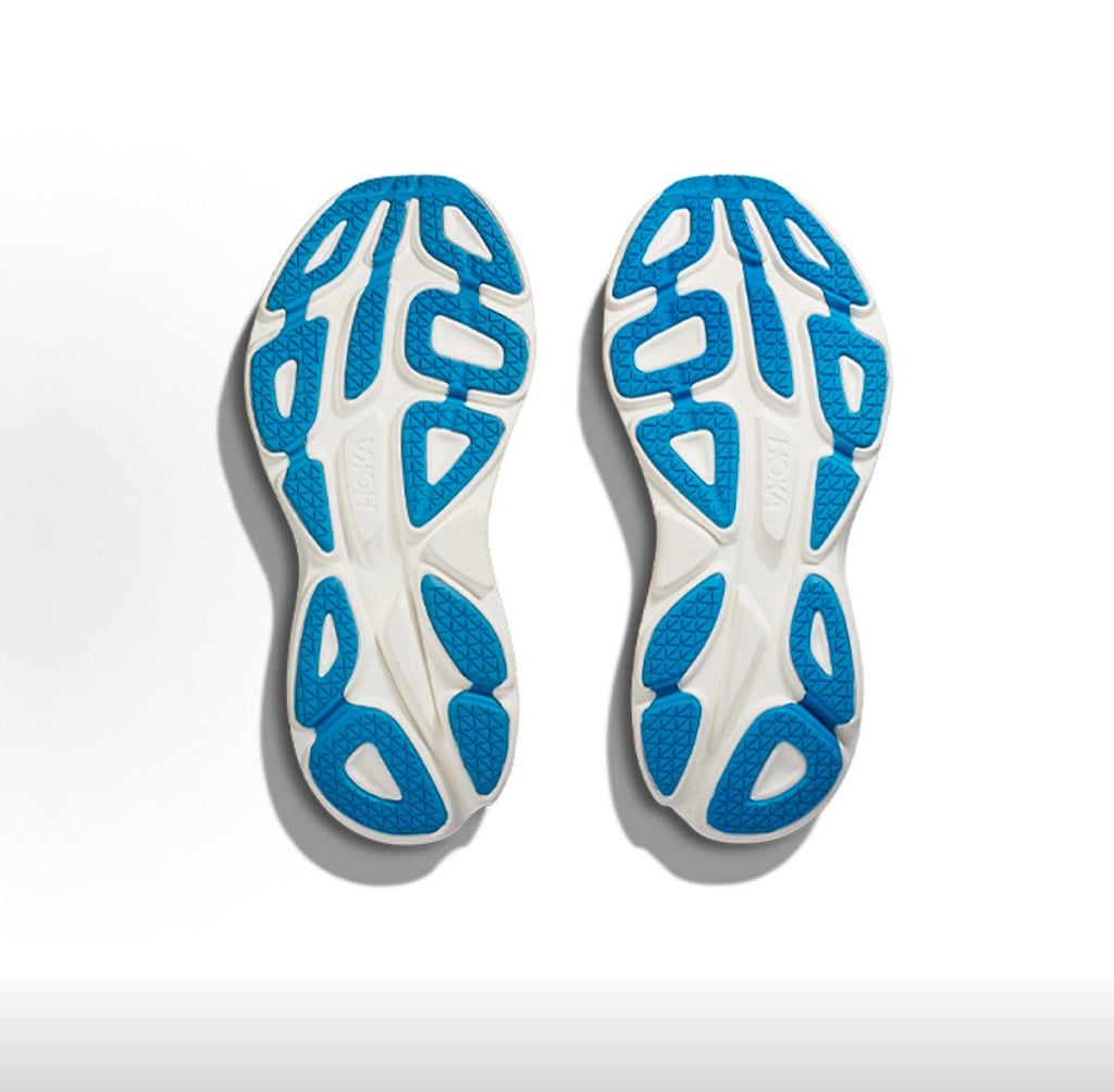 HOKA Bondi 8 Running Shoes in Orange and Blue