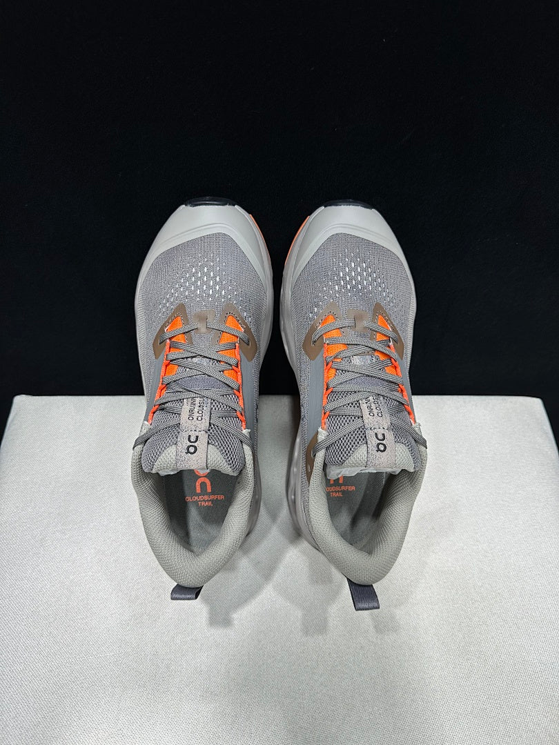 On Cloudsurfer Trail 2 Gray Trail Running Shoes