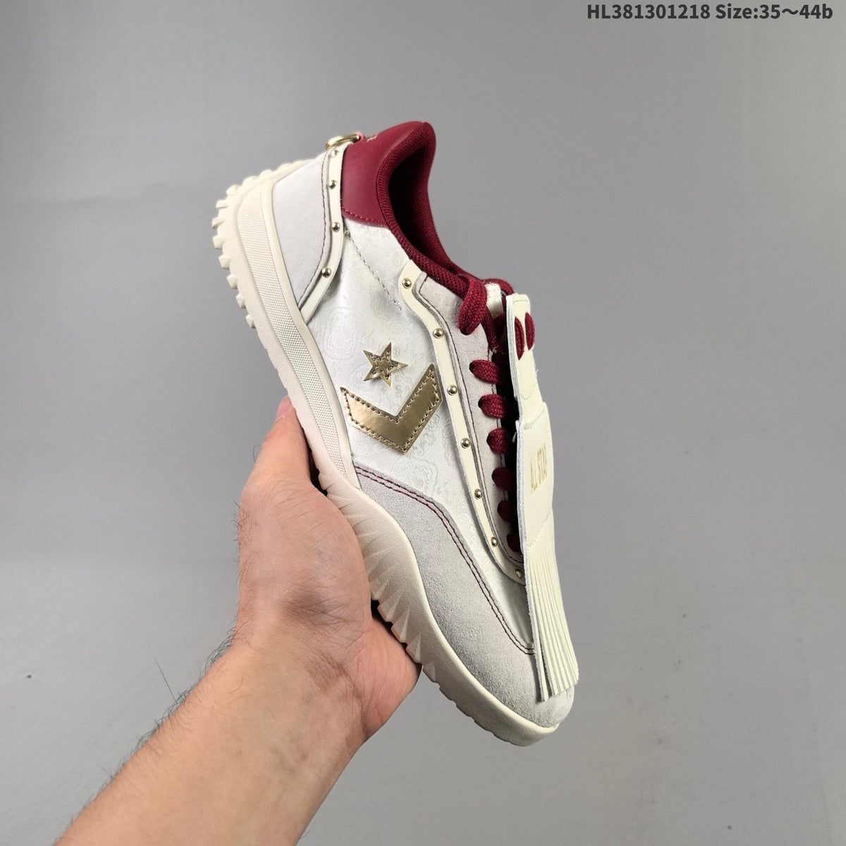 Converse 1970 Low-Top Sneakers White Burgundy Gold