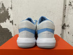 Nike White and Blue Basketball Shoes