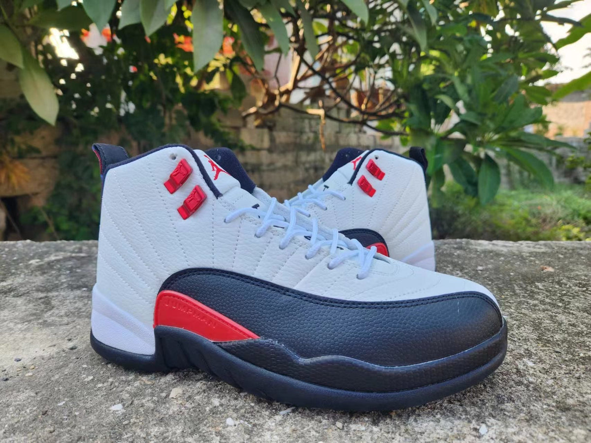 Jordan Air Jordan 12 White Black Red High-Top Sneakers