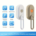 Pet Steam Spray Grooming Brush for Cats and Dogs
