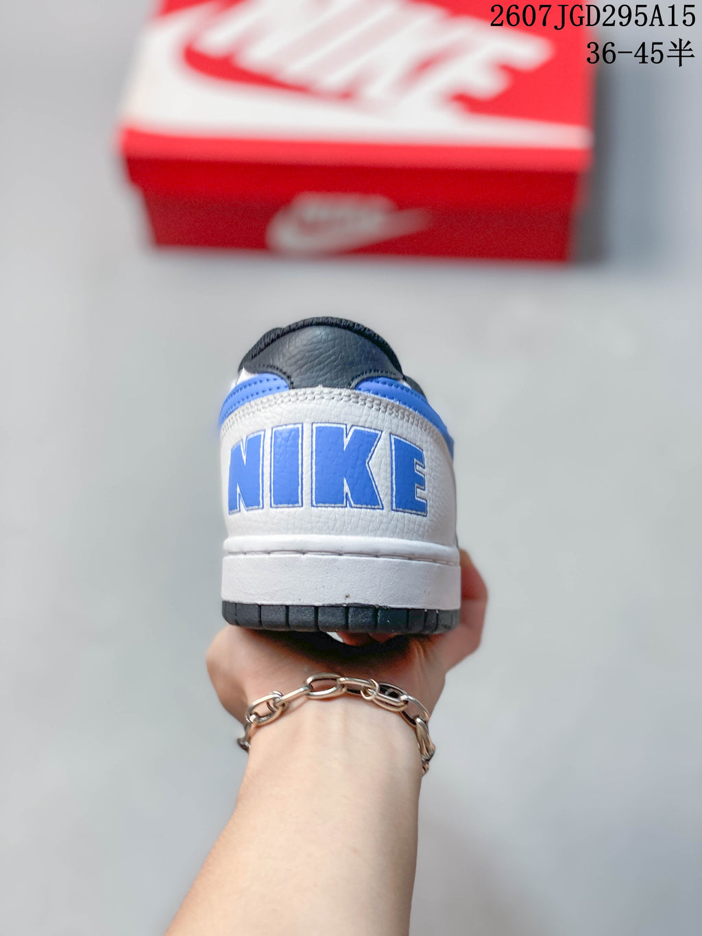 Nike SB Dunk Low Pro Sneakers White Blue 2607JGD295A15